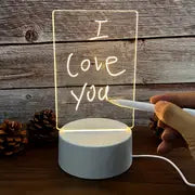Creative LED Night Light USB Message Board with Pen - Perfect Gifts for Children, Wives, and Home Decoration"